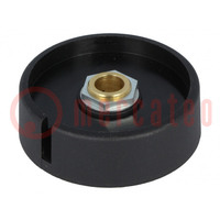 Knob; with pointer; polyamide; Øshaft: 8mm; Ø50x16mm; black