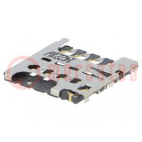 Connector: for cards; Micro SIM; push-pull; SMT; PIN: 6