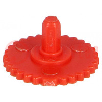 Bouton; molette; rouge; Ø11,5mm; pour potentiomètres ajustables