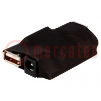 Adapter; USB A,USB B,táp; Interfész: USB 2.0; 41,5x36,5mm