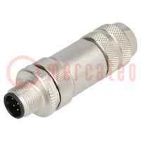 Plug; M12; PIN: 8; male; A code-DeviceNet / CANopen; for cable