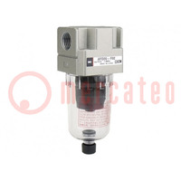 Compressed air filter; 600l/min; 0.5÷10bar; 0.01um; inside; 45ml