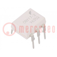 Optokoppler; THT; Ch: 1; OUT: Transistor; UIsol: 4,17kV; Uce: 100V