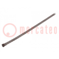 Rope; acid resistant steel A4; Ørope: 8mm; L: 10m; 1134kg