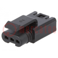 Plug; Connector: wire-wire; FLH; PIN: 3; female; Type: w/o contacts