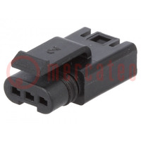 Connector: wire-wire; plug; FLH; PIN: 3; female; Type: w/o contacts