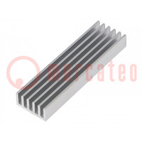 Heatsink: extruded; grilled; natural; L: 75mm; W: 21mm; H: 10mm; raw
