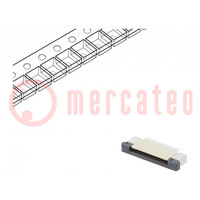 Connector: FFC/FPC; horizontaal; PIN: 18; ZIF; SMT; 500mA; vertind