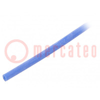 Tubo electroaislante; silicona; azul; Øint: 1,5mm