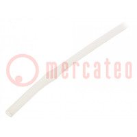 Insulating tube; silicone; natural; Øint: 3.5mm; Wall thick: 0.4mm