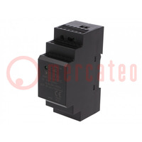 Power supply: switching; for DIN rail; 15W; 5VDC; 3A; 85÷264VAC