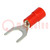 Tip: fork; M6; Ø: 6.2mm; 0.25÷1.5mm2; crimped; for cable; insulated