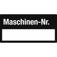 SafetyMarking Inventaret. Maschinen-Nr. 4 x 2 cm, 20 Stk, VOID-Folie Version: 01 - schwarz