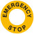 Emergency Stop Maschinenkennzeichnung, Kunststoff, 6 cm