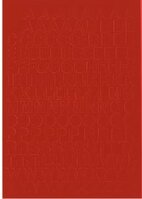 Litery samoprzylepne, 1 cm, 1 arkusz, czerwony