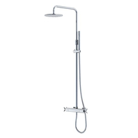 SET DE DOUCHE AVEC THERMOSTAT, DIAMÈTRE 200 MM, NICKEL BROSSÉ STEINBERG 2502721BN