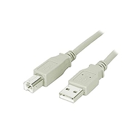 ADJ 320-00098 CÂBLE USB 2.0 POUR IMPRIMANTES, USB TYPE-A MÂLE VERS USB TYPE-B MÂLE BEIGE 2 MÈTRES