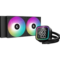 DeepCool LD 240 AIO Liquid CPU Cooler Universal Socket 240mm Radiator PWM 2400RPM Cooling Fans Addressable RGB LED Lighting Fully Customizable Infinity Mirror Cap Design Digital...