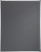 Stellwandtafel PRO Stahl/Filz, Aluminiumrahmen, 1800 x 1200 mm, grau/weiß
