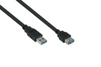 Alcasa UK30P-ASA-010S USB Kabel 1 m USB 3.2 Gen 1 (3.1 Gen 1) USB A Schwarz