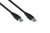 Alcasa UK30P-AA-030S USB-kabel USB 3.2 Gen 1 (3.1 Gen 1) 3 m USB A Zwart
