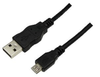 LogiLink 1m USB A-USB Micro B câble USB USB 2.0 Micro-USB B Noir