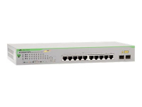 Allied Telesis AT-GS950/10PS Zarządzany Gigabit Ethernet (10/100/1000) Obsługa PoE Zielony, Szary