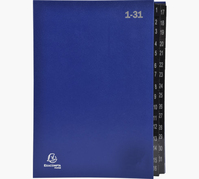 Exacompta 57042E separador Azul Caja de cartón A4