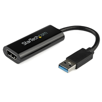 StarTech.com Adattatore da USB 3.0 a HDMI - 1080p (1920x1200) - Sottile/Compatto convertitore video da USB Type-A a HDMI per monitor - Nero - Solo Windows