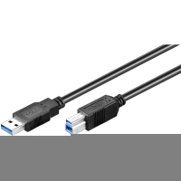 Goobay 95655 USB Kabel 1,8 m USB 3.2 Gen 1 (3.1 Gen 1) USB A USB B Schwarz