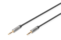 Digitus Cable de conexión de audio, conector macho de 3,5 mm a conector macho de 3,5 mm