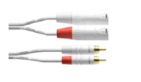 Cordial 2 x RCA/2 x XLR, 1.5 m audio kabel 1,5 m 2 x XLR (3-pin) Wit