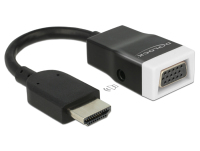 DeLOCK 65587 video átalakító kábel HDMI A-típus (Standard) VGA (D-Sub) + 3.5mm Fekete, Fehér
