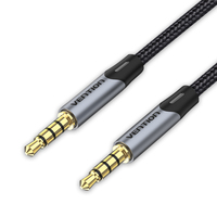 Vention TRRS 3.5MM Male to Male Aux Cable 0.5M Gray