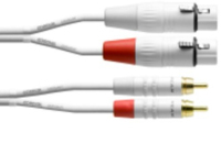 Cordial CFU 1.5 FC-SNOW câble audio 1,5 m 2 x RCA 2 x XLR (3-pin) Blanc