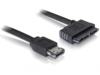 DeLOCK Cable eSATAp / Micro SATA, 1m kabel SATA Czarny