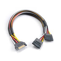 Akasa SATA power splitter SATA-Kabel 0,3 m SATA 15-Pin 2 x SATA 15-Pin Schwarz, Rot, Weiß, Gelb