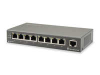 LevelOne 9-Port Fast Ethernet PoE Switch, 250m, 802.3at/af PoE, 120W, 8 PoE Outputs