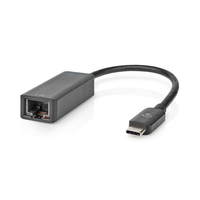 Nedis CCGB64960BK02 tussenstuk voor kabels RJ-45 USB Type-C Zwart