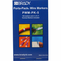 Brady PWM-PK-5 cable marker Black, White Vinyl