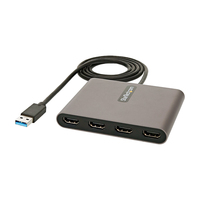 StarTech.com Adattatore USB-A a HDMI 1080p 60 Hz a 4 porte - Convertitore USB tipo A a HDMI - Multi Monitor Dongle Adapter - Adattatore multiporta/Replicatore di porte USB Type ...
