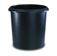 Laufer 26506 Mülleimer 18 l Rund Schwarz
