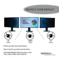 KAPSOLO 2-Way Plug In Privacy Screen / Privacy Filter for 43,94cm (17,3") Wide 16:9