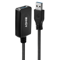 Lindy 43155 USB Kabel 5 m USB 3.2 Gen 1 (3.1 Gen 1) USB A Schwarz