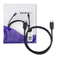 Qoltec 52343 câble USB 1,4 m USB 2.0 USB C Noir