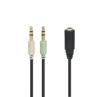 Goobay 48980 audio kabel 0,4 m 2 x 3.5mm 3.5mm Zwart