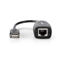 Nedis CCGB60EXTBK500 cambiador de género para cable RJ-45 USB 1.1 Type-A Negro