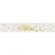 URSUS 57590012 Dekorative Bänder Gold, Weiß 0,23 m