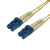 Videk 9/125 OS1/OS2 LC to LC Duplex Fibre Optic Patch Cable Yellow 1Mtr