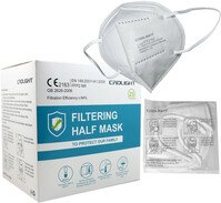 Atemschutzmaske FFP 2 ohne Ventil, gefaltet, Ohrschlaufe, EN 149:2001 + A1:2009, CE,